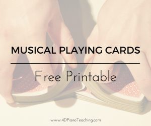 MUSICAL PLAYING CARDS