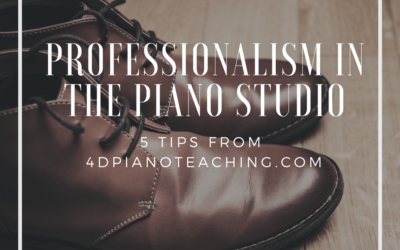 Professionalism in the Piano Studio